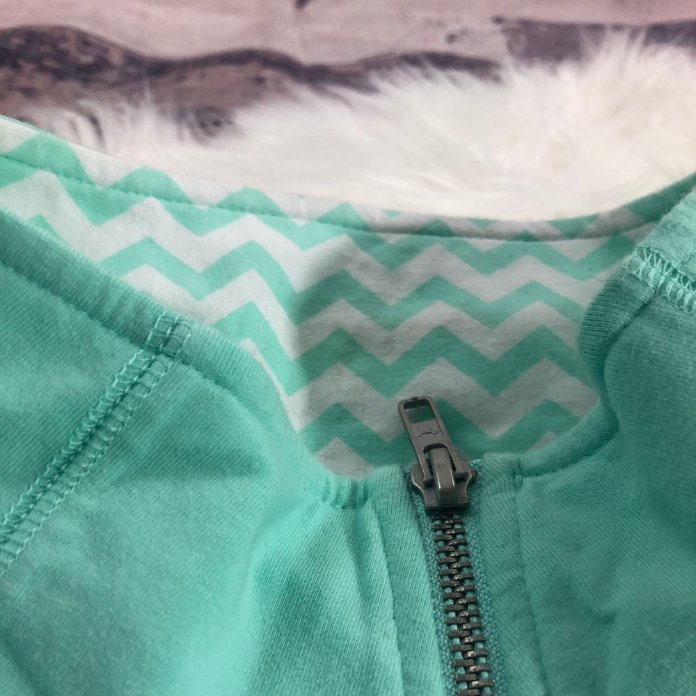 PINK Victoria's Secret Light Teal Half Zip - Picture 3 of 4